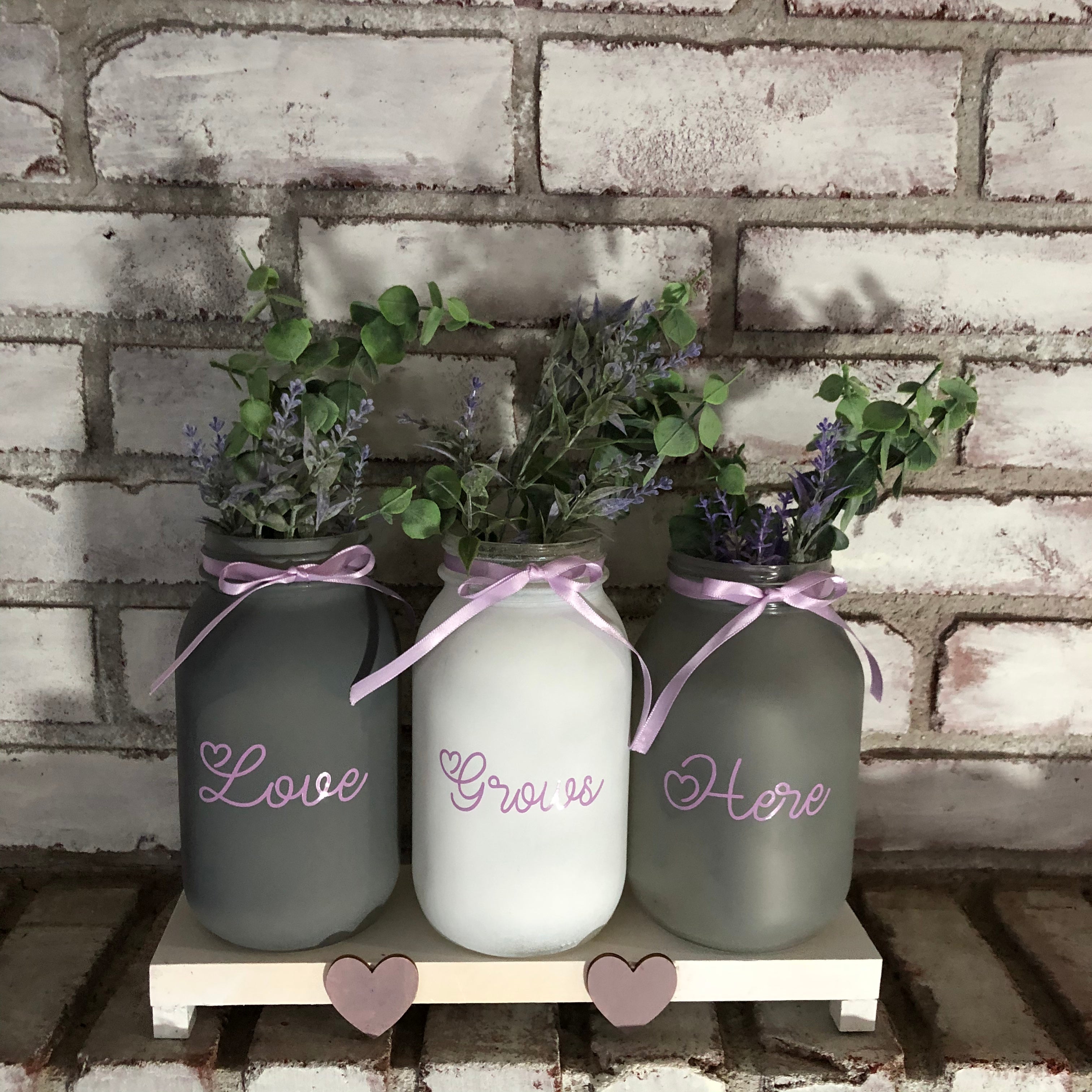 Love Grows Here Lilac Centerpiece - An Elegant Expression, LLC