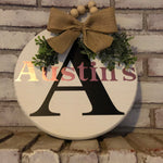 Personalized Wooden Front Door Plaque - An Elegant Expression, LLC