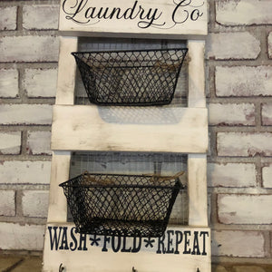 Laundry Room Basket Organizer - An Elegant Expression, LLC