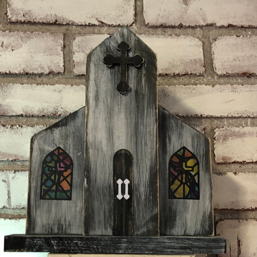 Wooden Church- Love & Light Collection- Easter Decor - An Elegant Expression, LLC