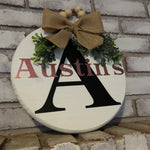 Personalized Wooden Front Door Plaque - An Elegant Expression, LLC