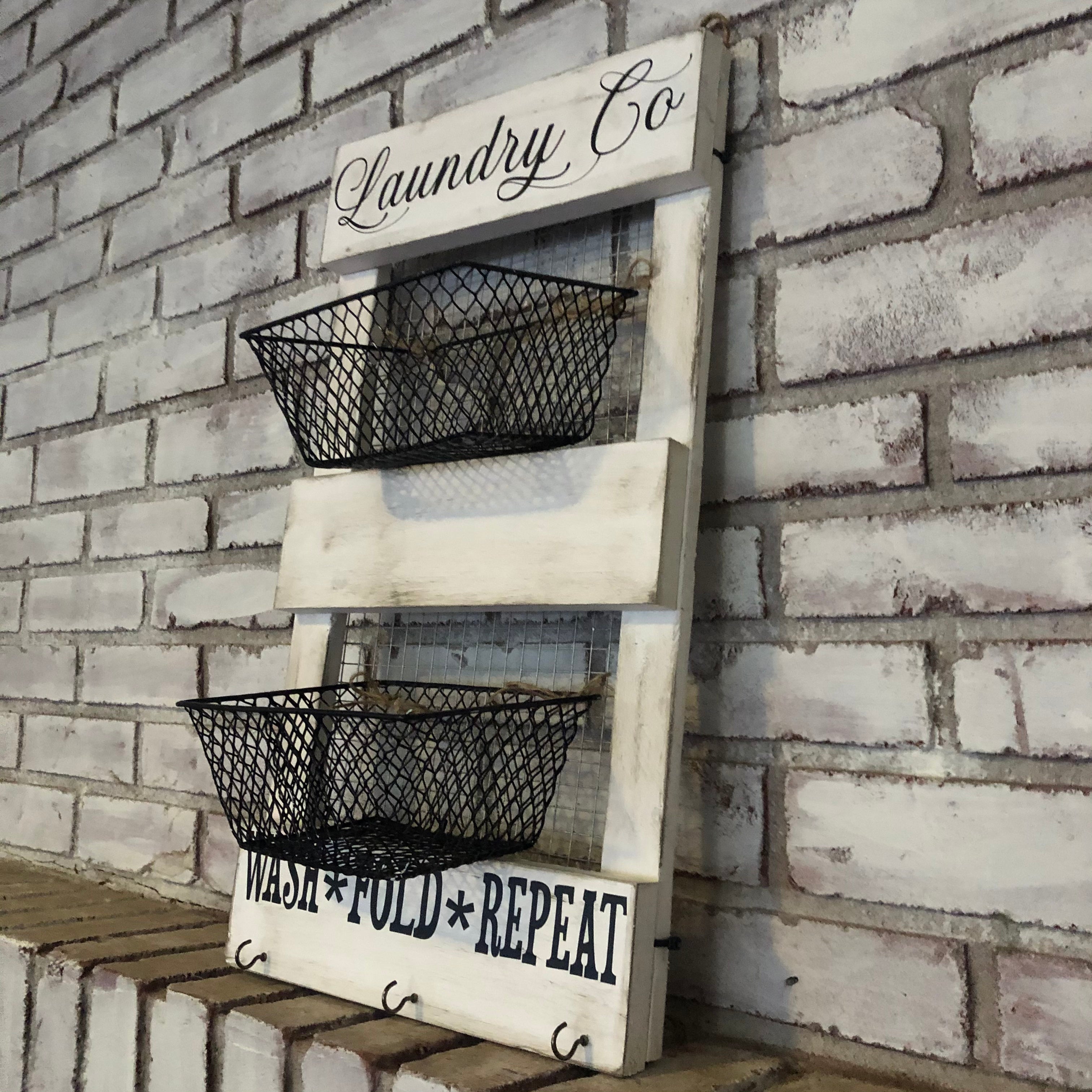Laundry Room Basket Organizer - An Elegant Expression, LLC