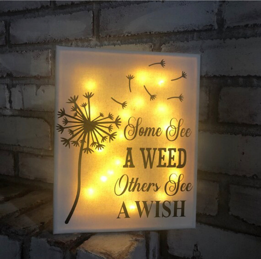 Some See A Weed Lighted Canvas Print- Mother’s Day - An Elegant Expression, LLC