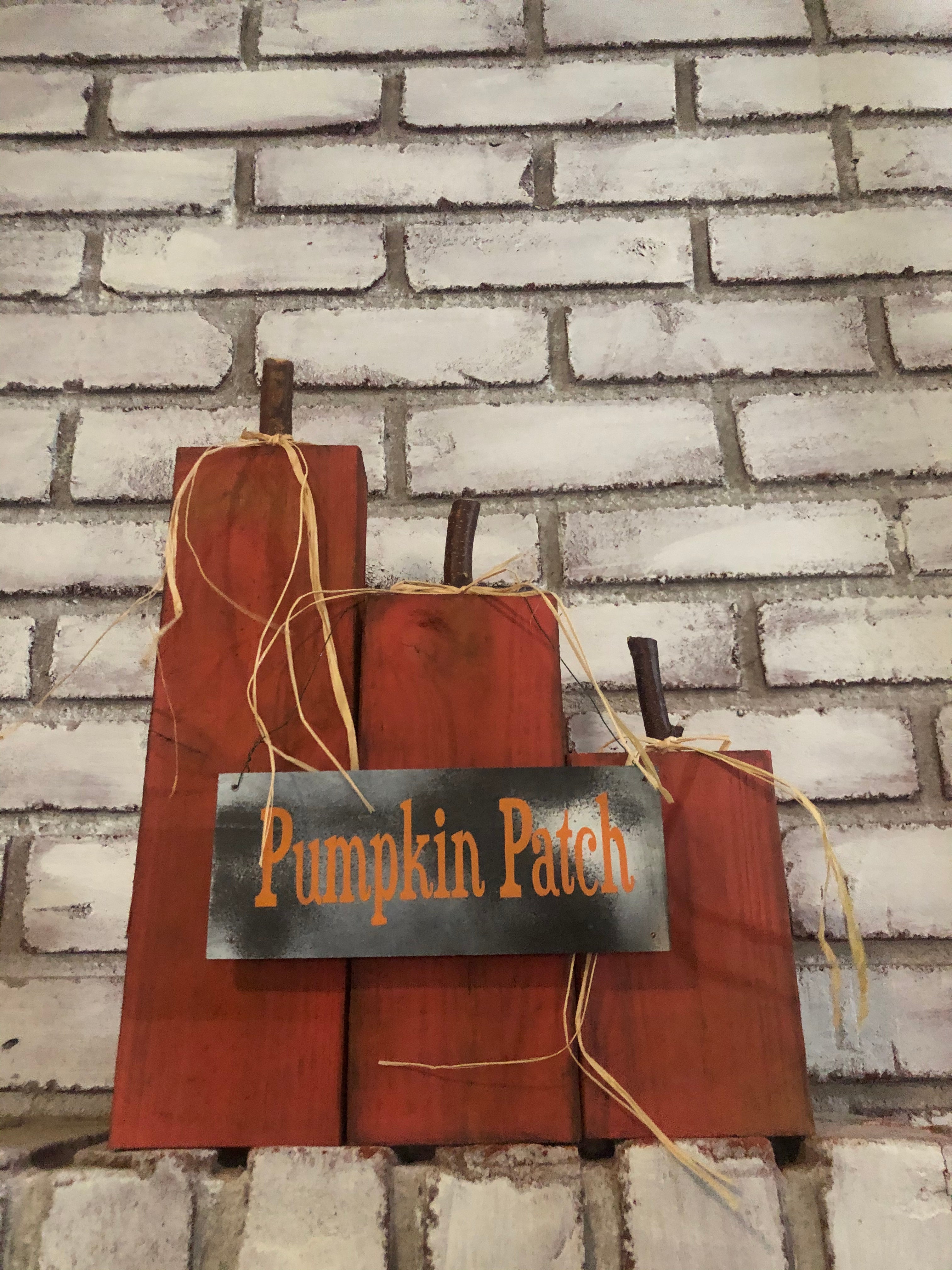 Wooden Fall Pumpkin Patch (set of 3) - An Elegant Expression, LLC