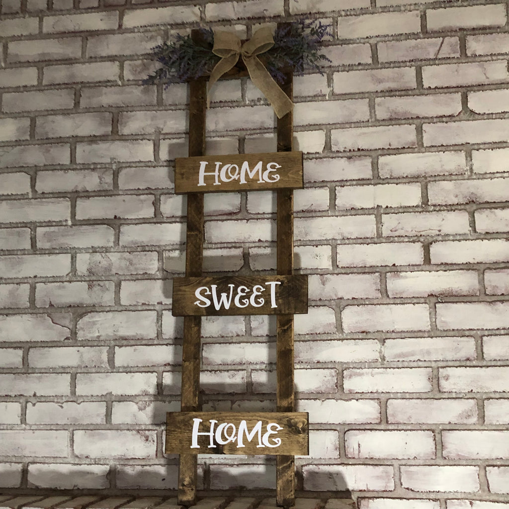 Wooden Home sweet Home Ladder - An Elegant Expression, LLC