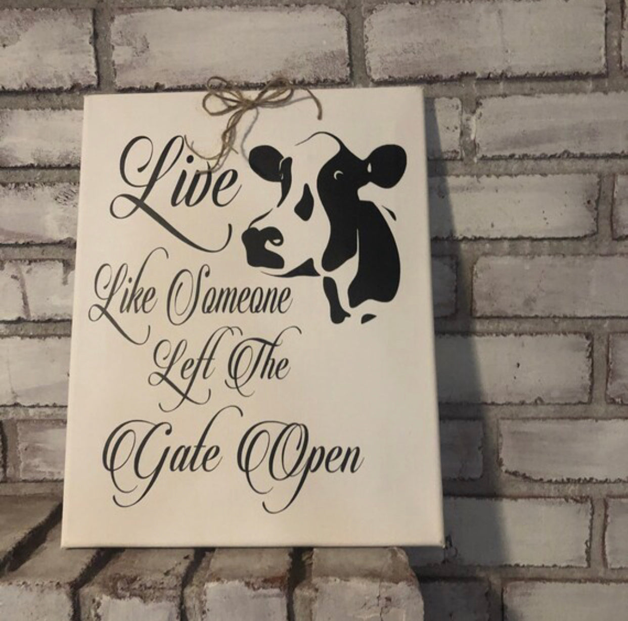 Live Like Someone Left the Gate Open Lighted Canvas - An Elegant Expression, LLC
