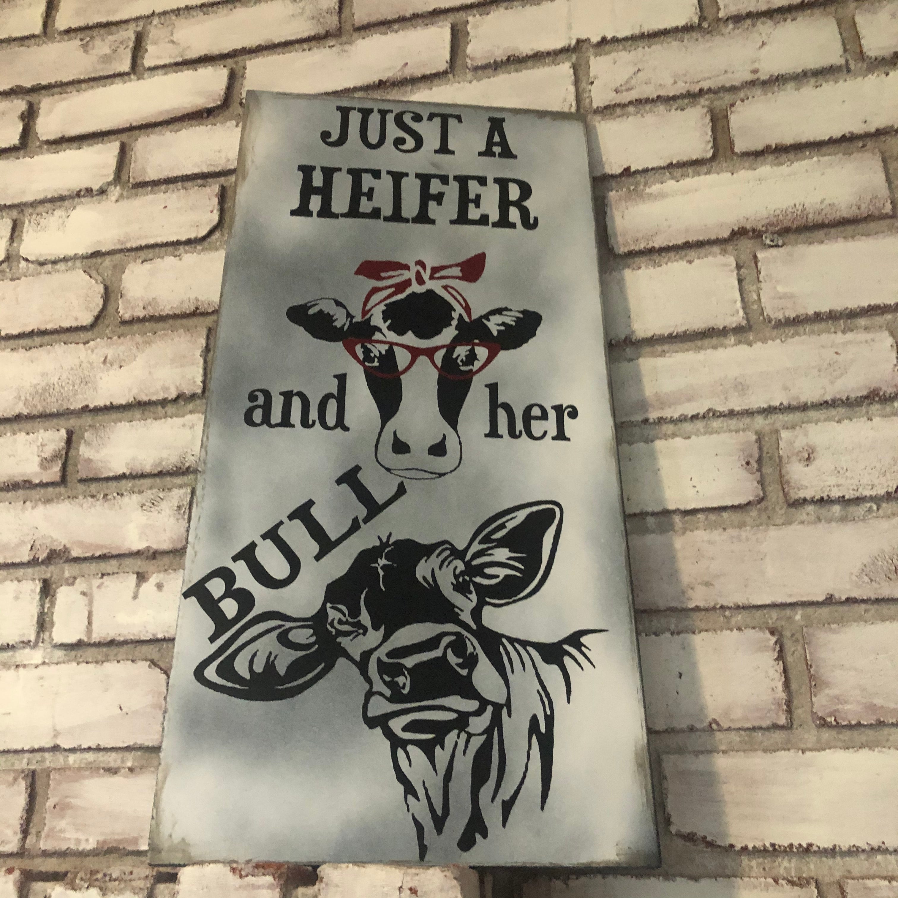 Just A Heifer and Her Bull - An Elegant Expression, LLC