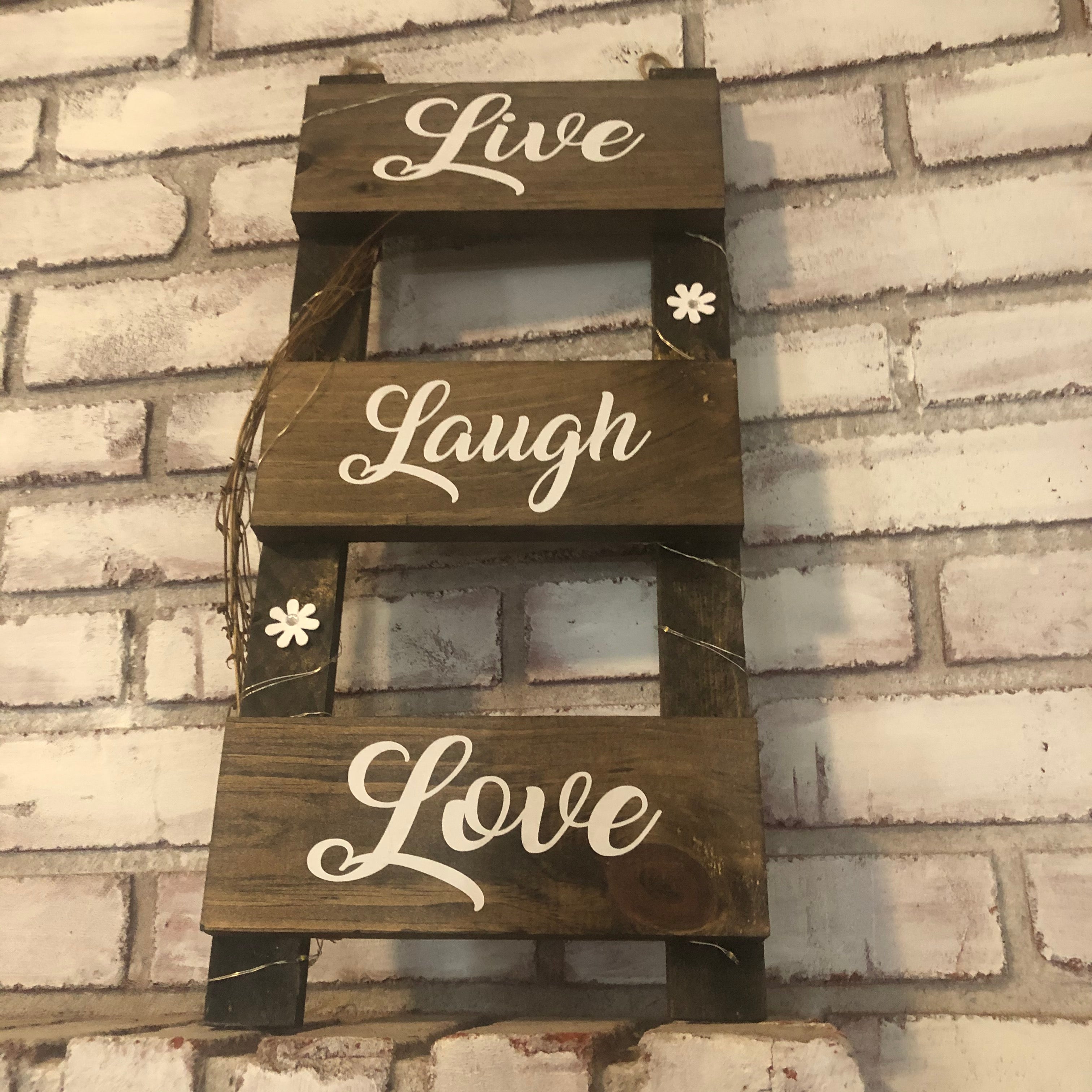 Live Laugh Love Lighted Ladder - An Elegant Expression, LLC