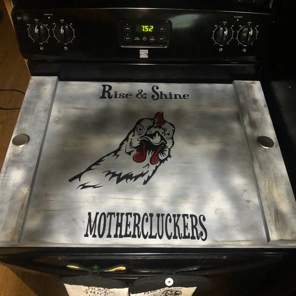 Country Kitchen ROOSTER STOVE TOP COVER - An Elegant Expression, LLC