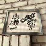 Rooster/Bull Caged Wall Plaque - An Elegant Expression, LLC