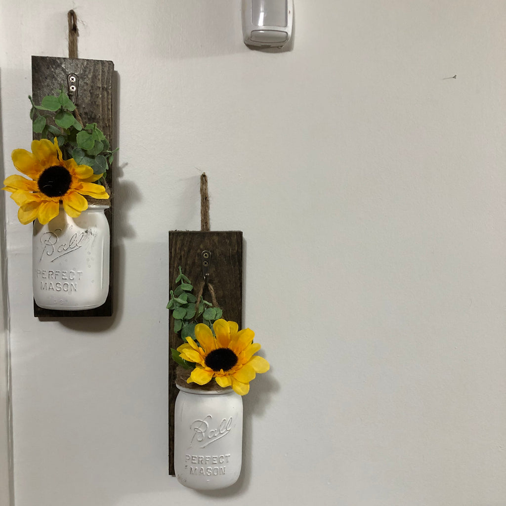 Sunflower Hanging Wall Plaques (set of 2) - An Elegant Expression, LLC