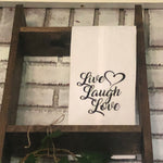 Live Laugh Love Wooden Blanket Ladder - An Elegant Expression, LLC