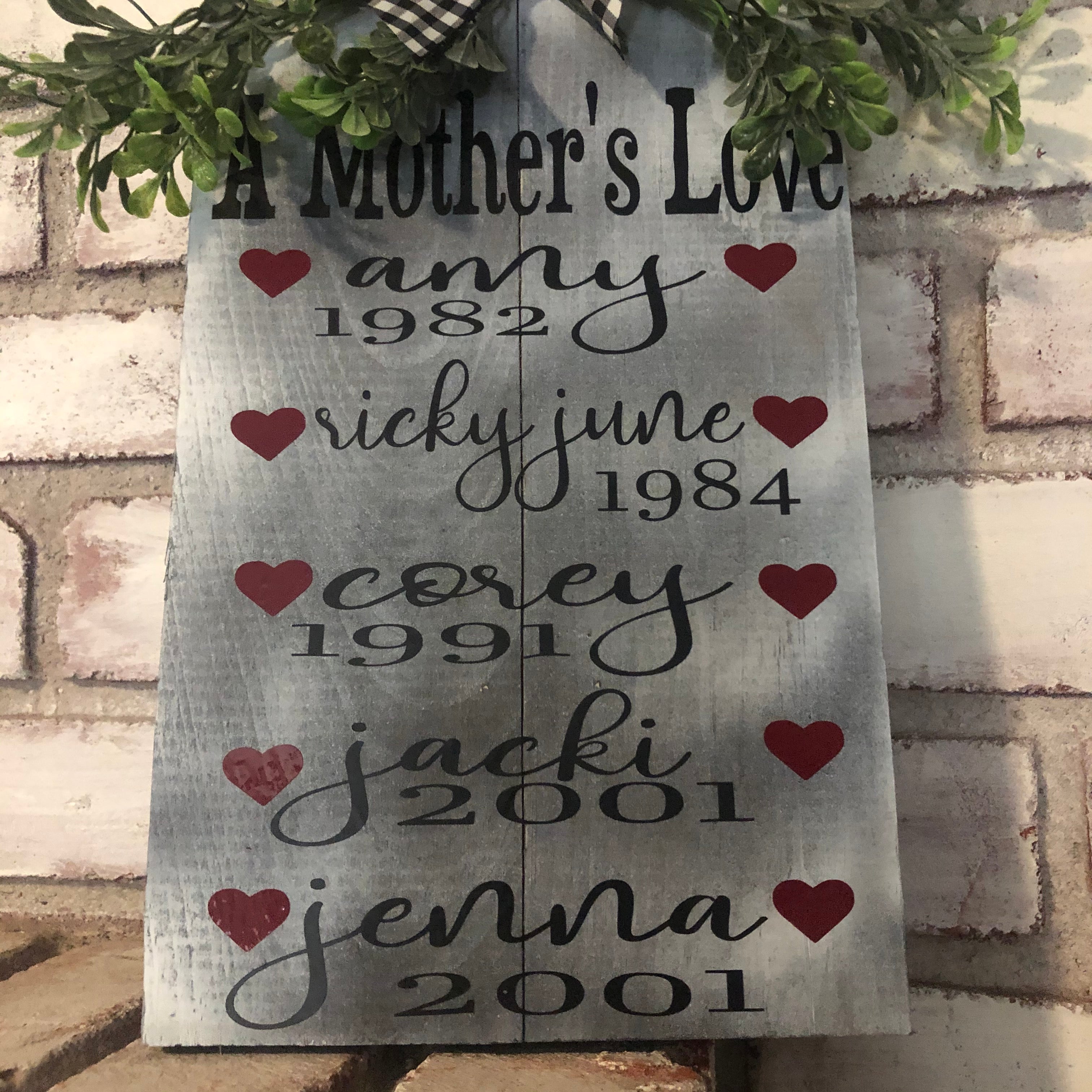 A Mother's Love White Washed Plaque - An Elegant Expression, LLC