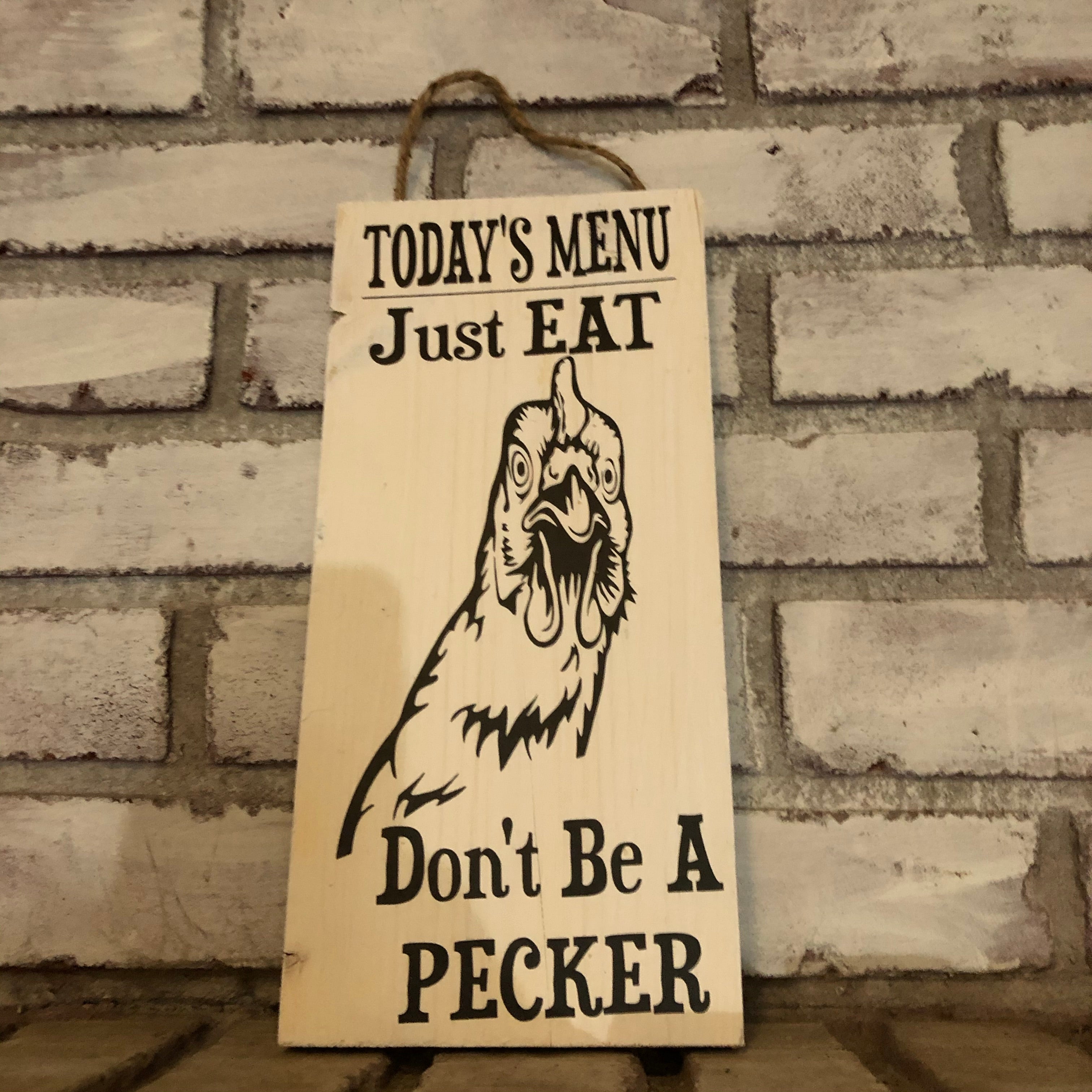 Today's Menu Rooster Wooden Plaque - An Elegant Expression, LLC